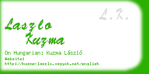laszlo kuzma business card