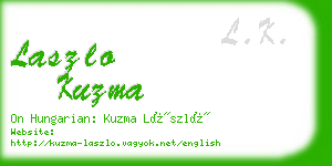 laszlo kuzma business card